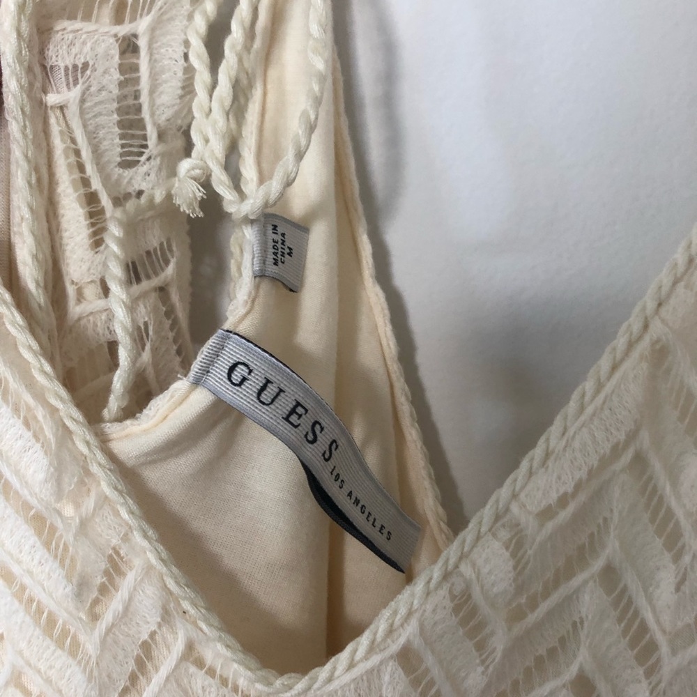 STUNNING GUESS ANGELES WHITE DRESS W TWO SLITS